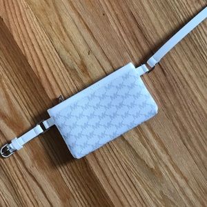 MK white belt bag